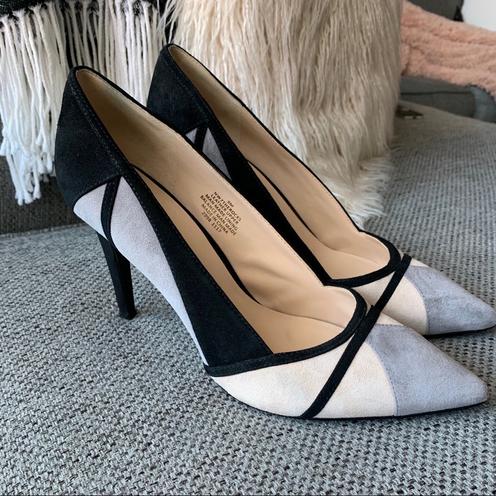 Nine West Black/Grey/Tan Pumps